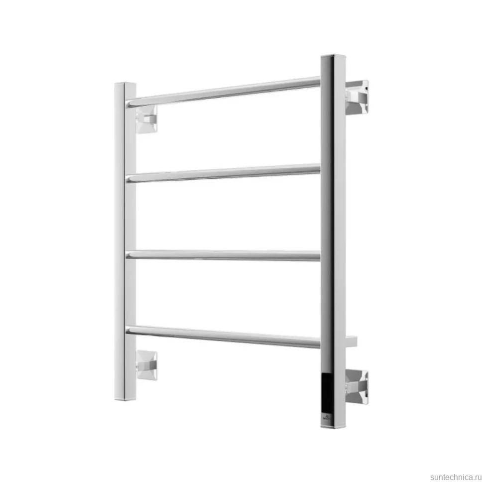 Полотенцесушитель электрический Grota Simple K 530х600 NP EL 60x55 см, подключение справа, слева, скрытое подключение справа, глянцевый хром, лесенка