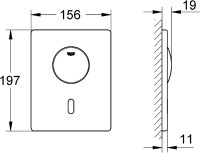 Кнопка смыва для унитаза Grohe Tectron Skate Tectron Skate 37419000 металл, цвет хром