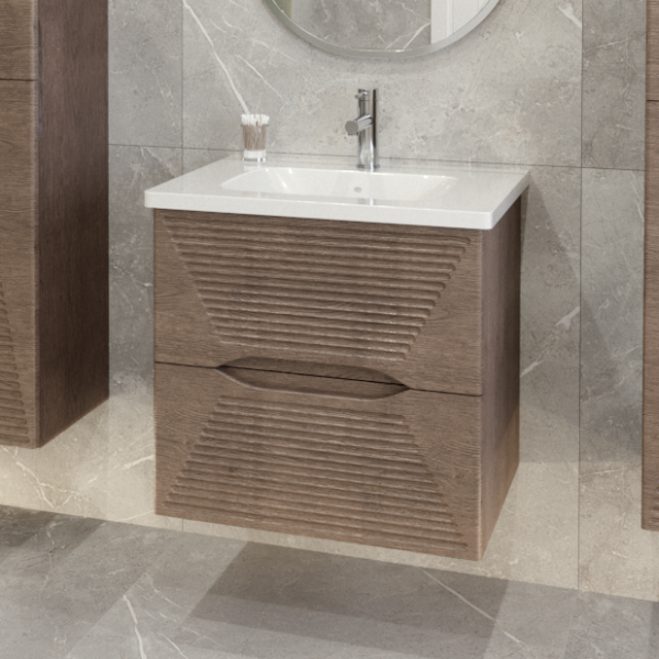 Тумба с раковиной Caprigo Modo Terza 60 подвесная, скайрос