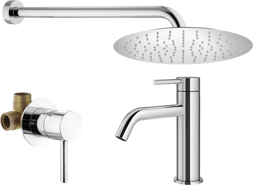 Комплект для ванной Plumberia Selection Ixo KITXO01CR53 С ВНУТРЕННЕЙ ЧАСТЬЮ, хром