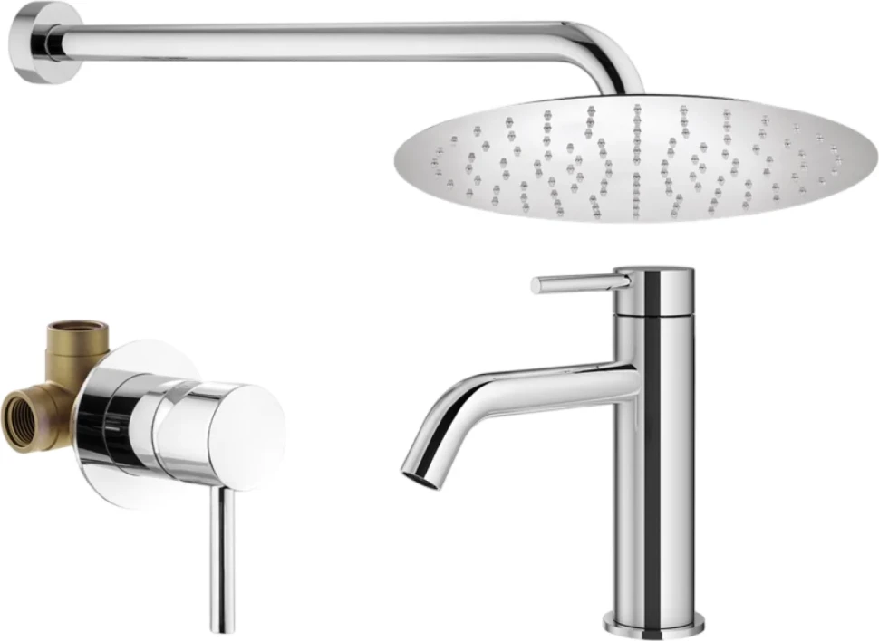 Комплект для ванной Plumberia Selection Ixo KITXO01CR53 С ВНУТРЕННЕЙ ЧАСТЬЮ, хром