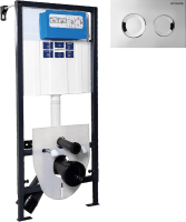 Комплект Инсталляция BETTOSERB Sava Fix Slim 40006456 + Кнопка Cool 40006469 цвет глянцевый хром