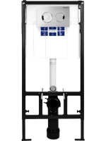 Комплект Инсталляция BETTOSERB Sava Fix Slim 40006456 + Кнопка Cool 40006469 цвет глянцевый хром Комплект Инсталляция BETTOSERB Sava Fix Slim 40006456 + Кнопка Cool 40006469 цвет глянцевый хром