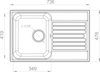 Мойка кухонная GranFest Quarz Z 78 серая