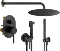 Комплект для ванной Plumberia Selection Ixo KITZXO15NO С ВНУТРЕННЕЙ ЧАСТЬЮ, черный матовый