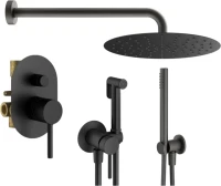 Комплект для ванной Plumberia Selection Ixo KITZXO15NO С ВНУТРЕННЕЙ ЧАСТЬЮ, черный матовый