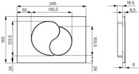 Кнопка смыва IDDIS Unifix UNI02MWi77 002, белая