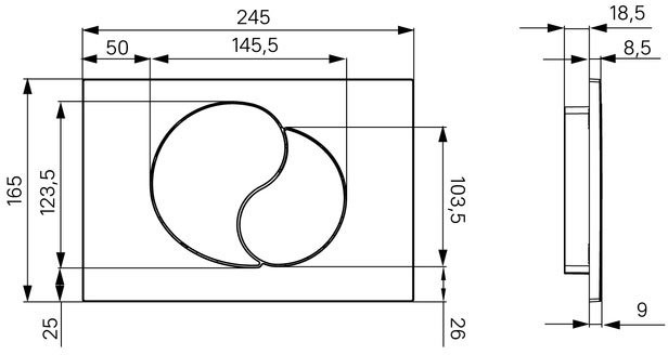 Кнопка смыва IDDIS Unifix UNI02MWi77 002, белая