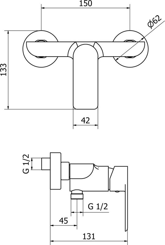 Смеситель для душа Cezares Furore FURORE-DM-01-Cr