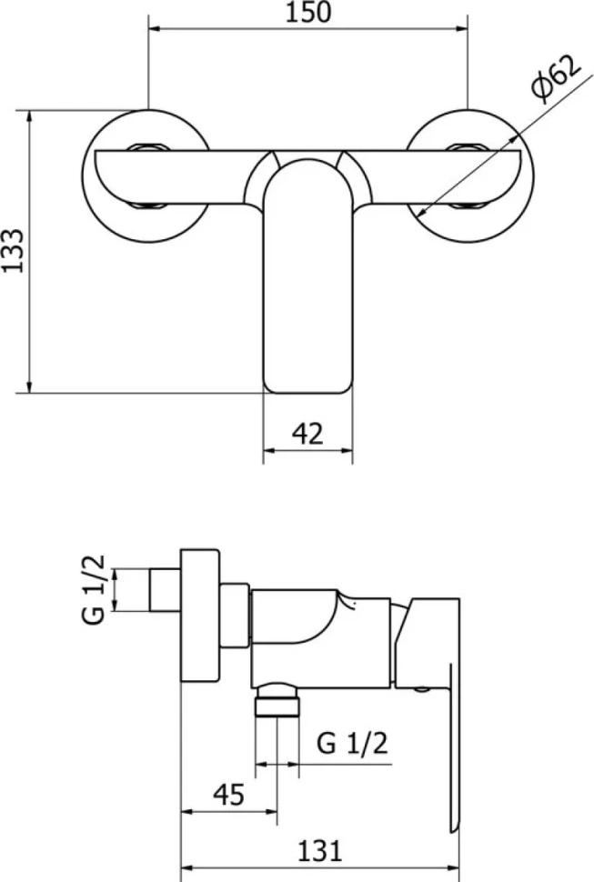 Смеситель для душа Cezares Furore FURORE-DM-01-Cr