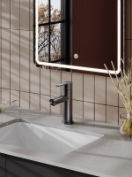 Смеситель для раковины Agger Easy A3102155 оружейная сталь матовая Смеситель для раковины Agger Easy A3102155 оружейная сталь матовая