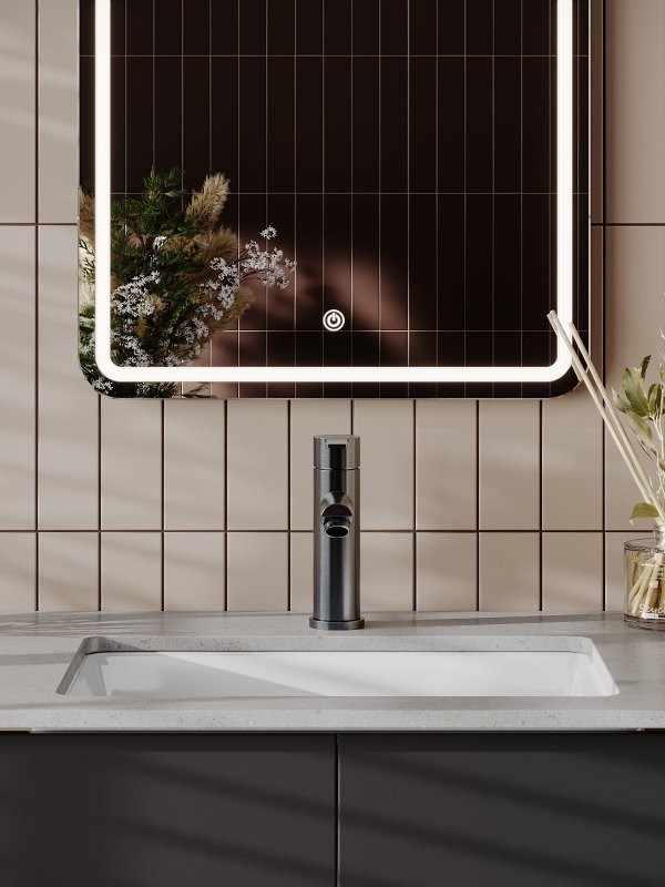 Смеситель для раковины Agger Easy A3102155 оружейная сталь матовая