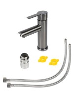 Смеситель для раковины Agger Easy A3102155 оружейная сталь матовая Смеситель для раковины Agger Easy A3102155 оружейная сталь матовая