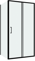Душевой уголок Abber Schwarzer Diamant AG30150B5-S60B5 150x60, профиль черный, стекло прозрачное