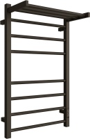 Полотенцесушитель электрический Двин Fs plaza neo 80х50, черный матовый, с полкой