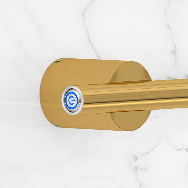 Полотенцесушитель электрический Сунержа Идиллия Master 1000 5x110 см, скрытое подключение, золото, I-образный