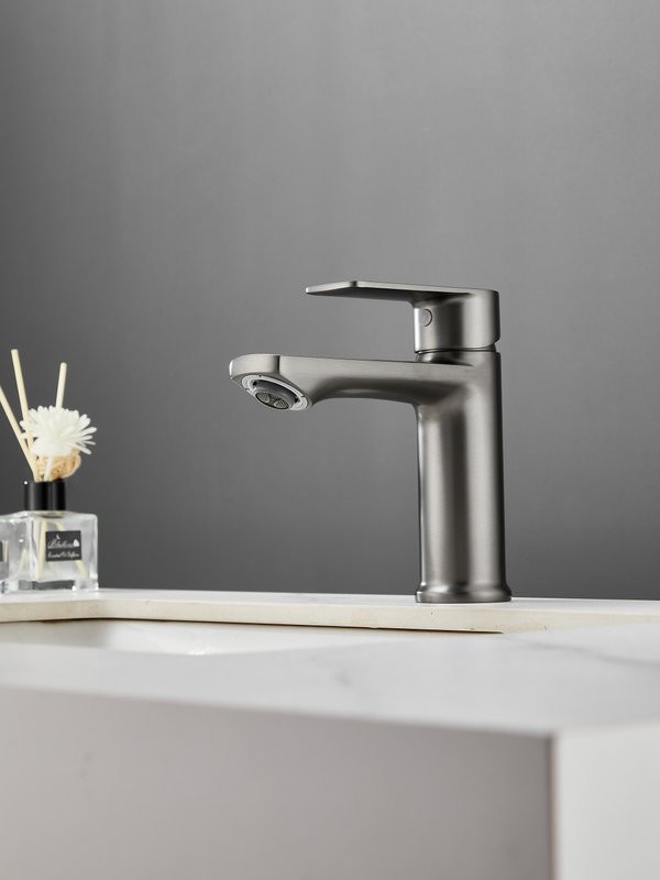 Смеситель для раковины Haiba HB10719-3 оружейная сталь