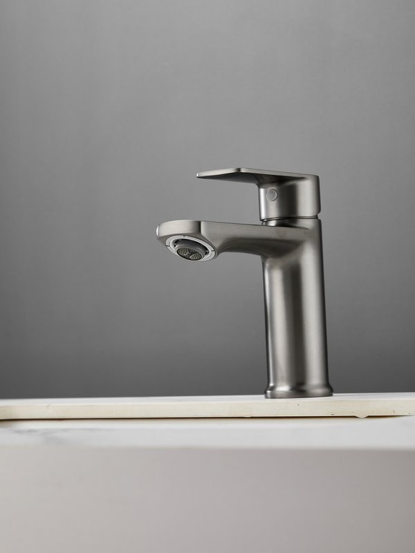 Смеситель для раковины Haiba HB10719-3 оружейная сталь