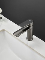 Смеситель для раковины Haiba HB10719-3 оружейная сталь Смеситель для раковины Haiba HB10719-3 оружейная сталь