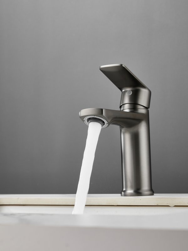 Смеситель для раковины Haiba HB10719-3 оружейная сталь