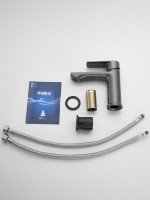 Смеситель для раковины Haiba HB10719-3 оружейная сталь Смеситель для раковины Haiba HB10719-3 оружейная сталь