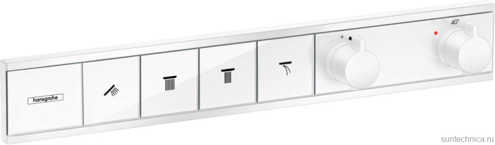 Термостатический смеситель встраиваемый Hansgrohe RainSelect 15382700 для душа, белый матовый