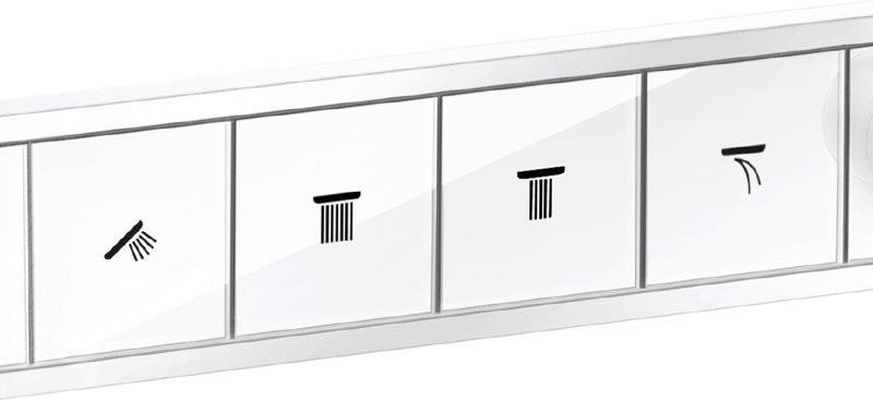 Термостатический смеситель встраиваемый Hansgrohe RainSelect 15382700 для душа, белый матовый