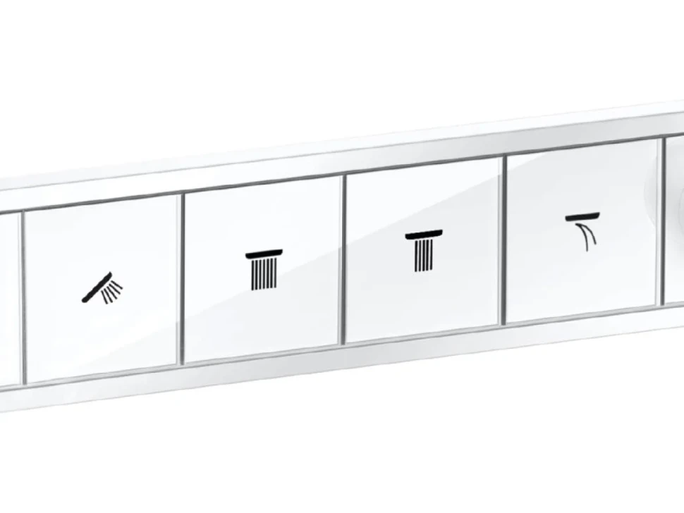 Термостатический смеситель встраиваемый Hansgrohe RainSelect 15382700 для душа, белый матовый