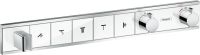 Термостатический смеситель встраиваемый Hansgrohe RainSelect 15358400 для душа, матовый белый, хром