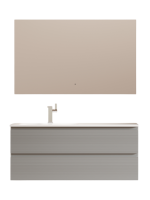 Мебель для ванной комнаты Sancos Folk 120 L подвесная, 2 ящика, ergraut soft