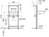 Система инсталляции для раковин VitrA Frame 880-2800