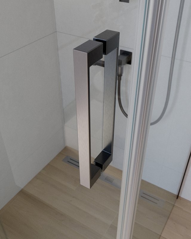 Душевой уголок Cezares Slider AH 1 90-100/110 C GM профиль оружейная сталь, стекло прозрачное