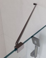 Душевой уголок Cezares Slider AH 1 90-100/110 C GM профиль оружейная сталь, стекло прозрачное