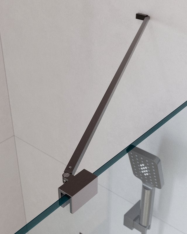 Душевой уголок Cezares Slider AH 1 90-100/110 C GM профиль оружейная сталь, стекло прозрачное