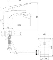 Смеситель для биде Lemark Allegro LM5908CW