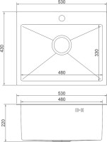 Мойка кухонная Mixline Pro 547234 черный графит