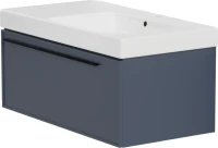 Тумба с раковиной La Fenice Elba 90 подвесная, blu grigio, раковина Cubo 90 R