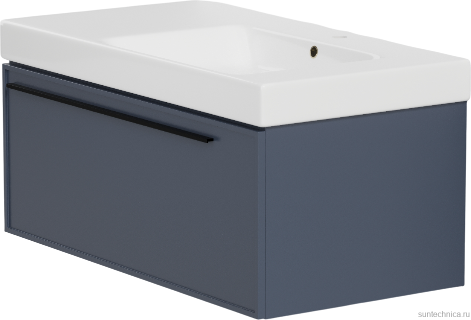Тумба с раковиной La Fenice Elba 90 подвесная, blu grigio, раковина Cubo 90 R