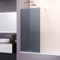 Шторка на ванну RGW SC-050 60 см, профиль хром, стекло серое