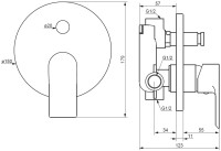 Встраиваемый смеситель для душа и ванны Damixa Apollo 477100000 С ВНУТРЕННЕЙ ЧАСТЬЮ, хром
