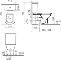 Унитаз-компакт напольный VitrA Serenada 9722B003-7203