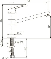 Смеситель для кухни Paini Miura MRCR573GMLMKM