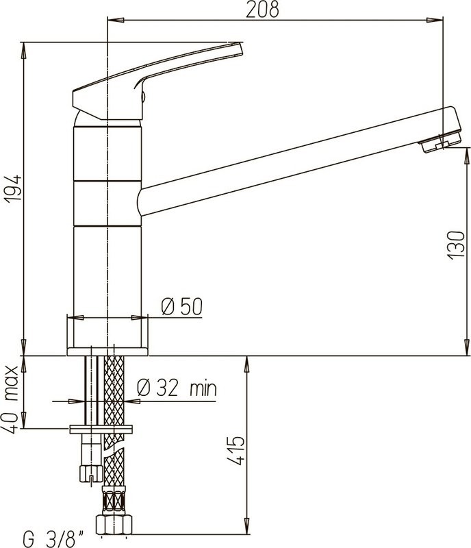 Смеситель для кухни Paini Miura MRCR573GMLMKM