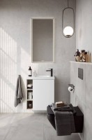 Мебель для ванной комнаты Aqwella Alba 60 R, подвесная, светлый камень