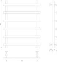 Полотенцесушитель водяной Secado Понтида 1 80x60 см, хром, лесенка