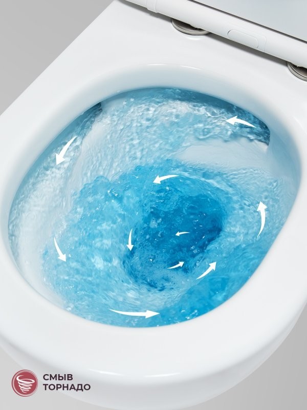 Унитаз подвесной Cezares Stylus CZR-546-TH-TOR/SC безободковый, сиденье с микролифтом