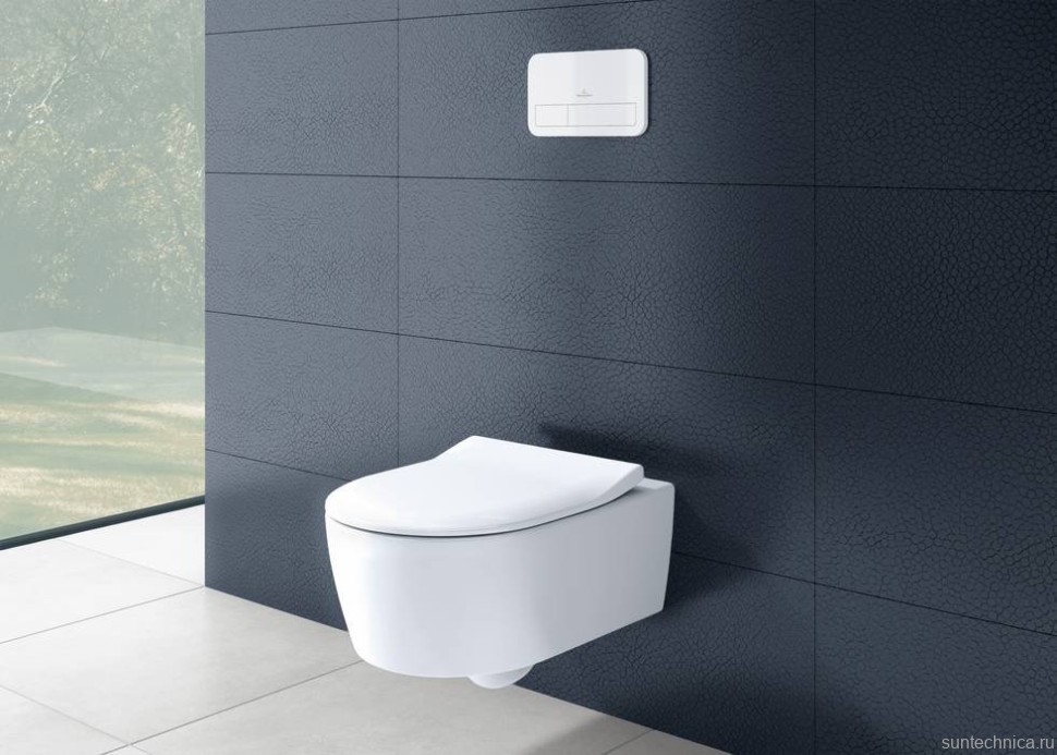Унитаз подвесной Villeroy & Boch Avento 5656RS01 альпийский белый, безободковый