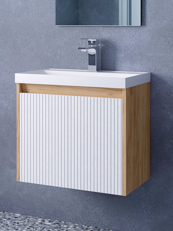 Мебель для ванной комнаты Corozo Блисс 60 подвесная, дуб крафт