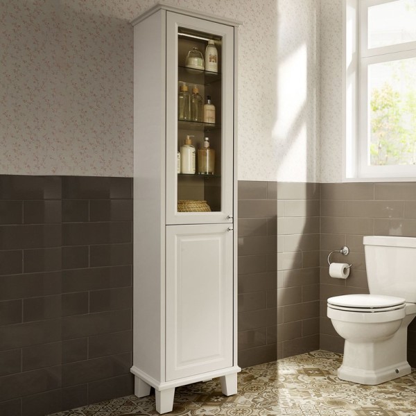 Шкаф пенал для ванной Roca Carmen Carmen 45 белый сатин