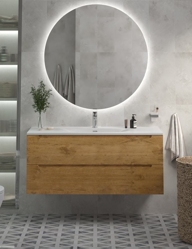 Тумба с раковиной BelBagno Etna 120 rovere nature, раковина BB-8099-120